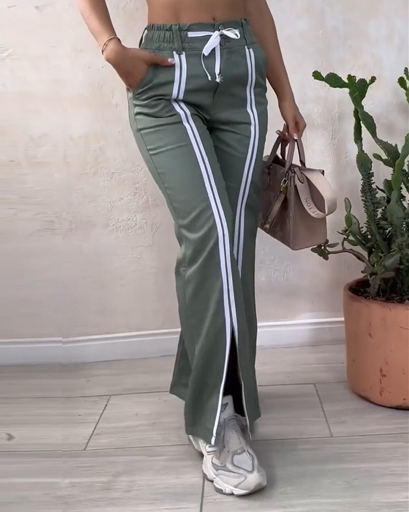 Pantalones casuales sueltos estilo deportivo