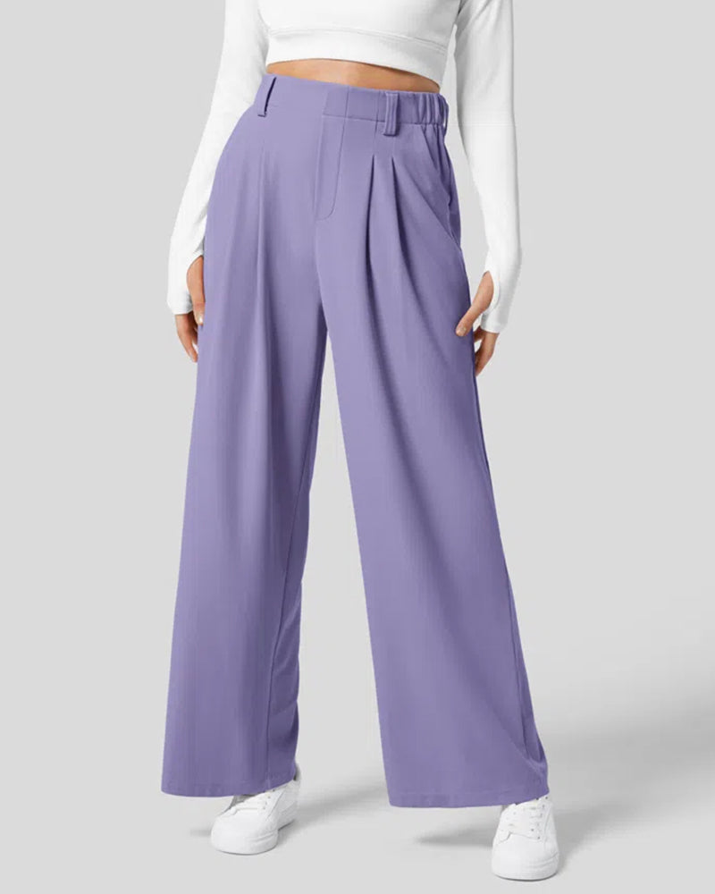 Pantalones de traje casual tipo gofre