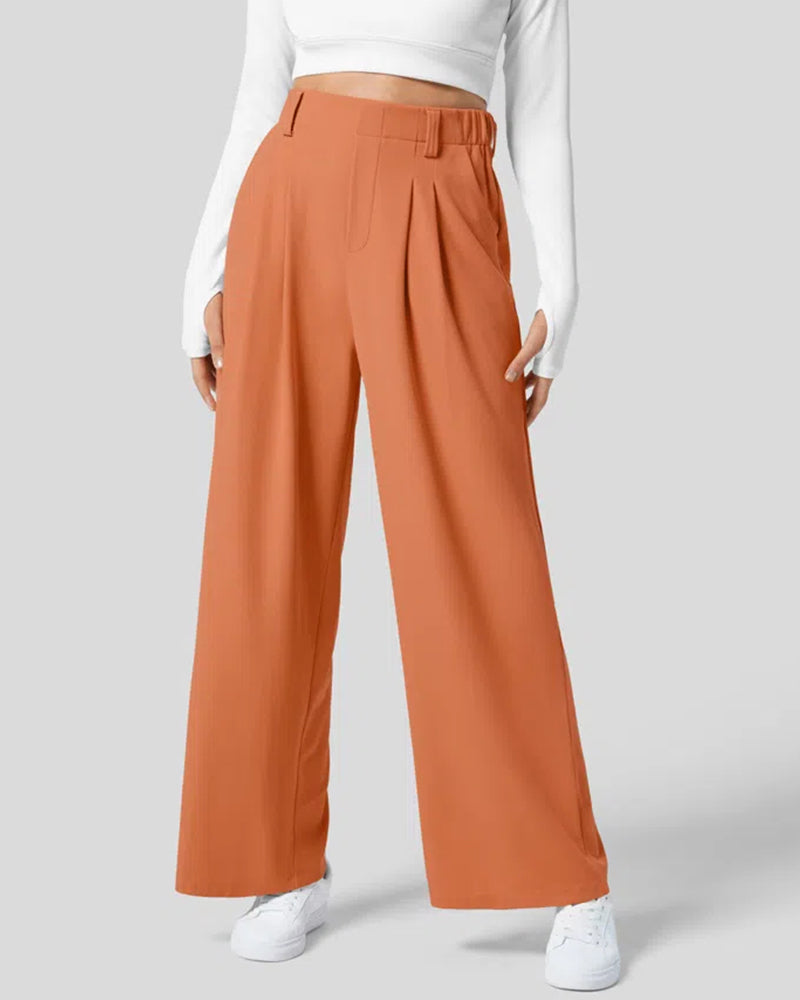 Pantalones de traje casual tipo gofre