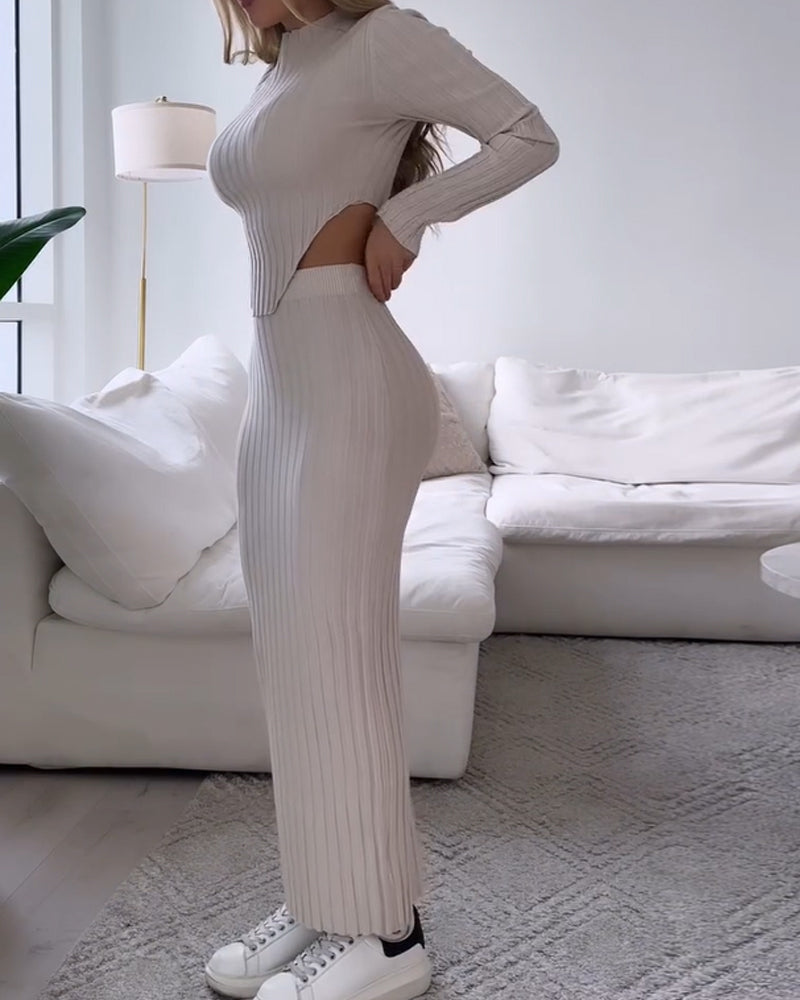 Traje de moda sexy a rayas