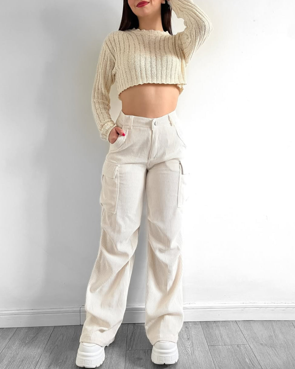 Pantalones cargo de pana