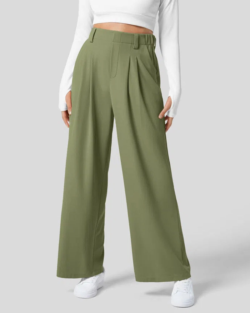 Pantalones de traje casual tipo gofre