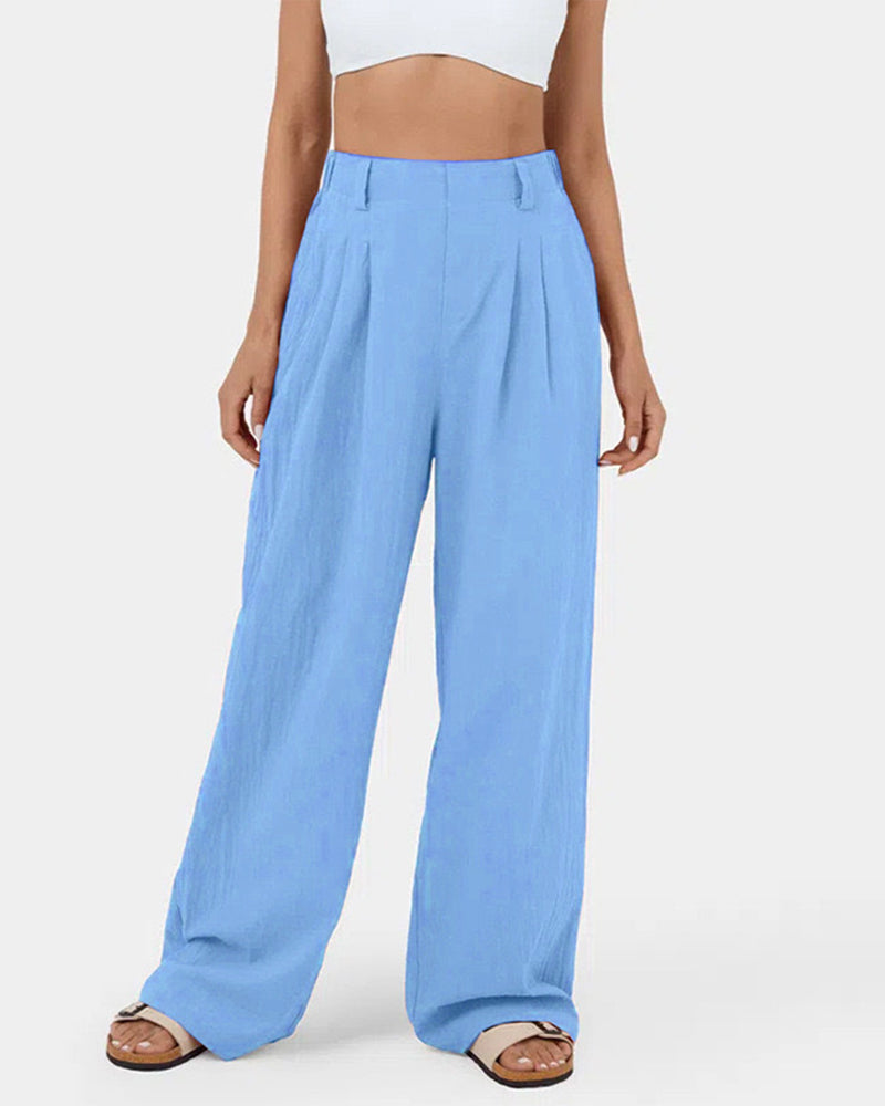 Pantalones de traje casual tipo gofre
