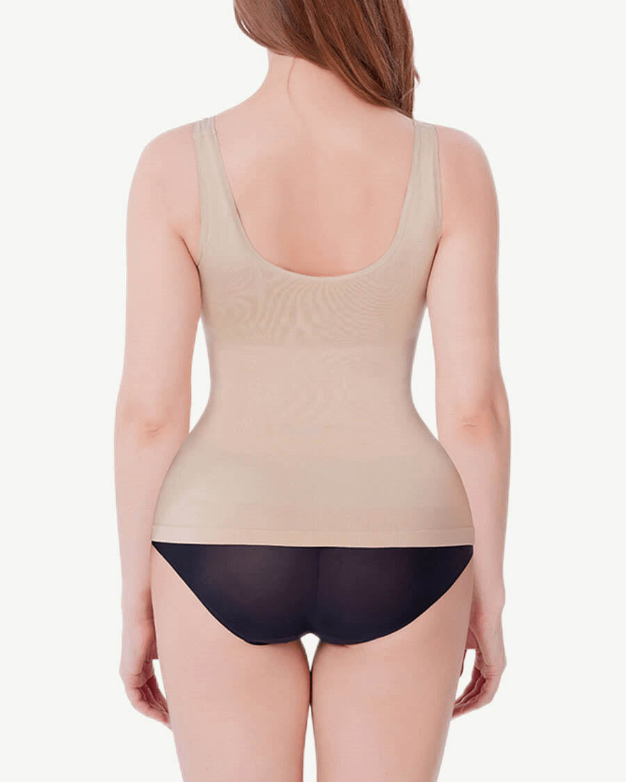 Top sin mangas moldeador desnudo con control de barriga adelgazante diario