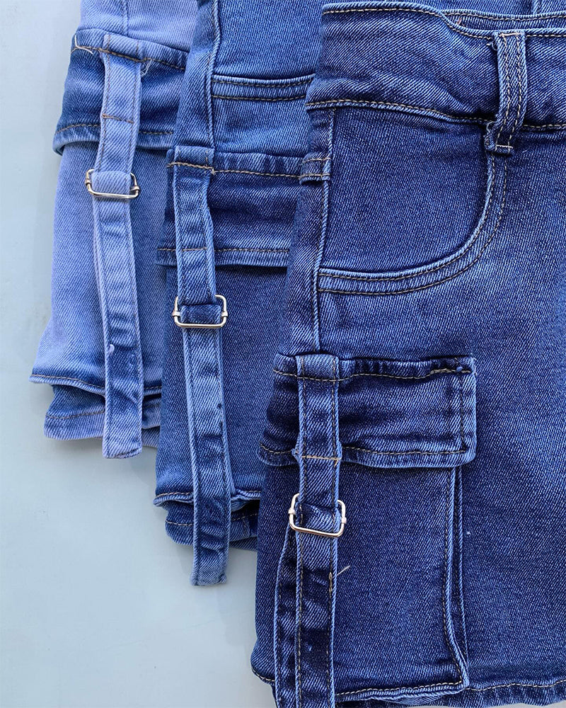 Ropa de trabajo Falda corta de mezclilla