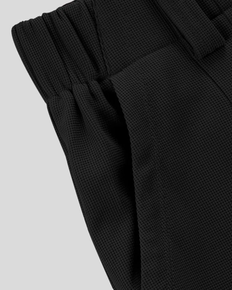 Pantalones de traje casual tipo gofre