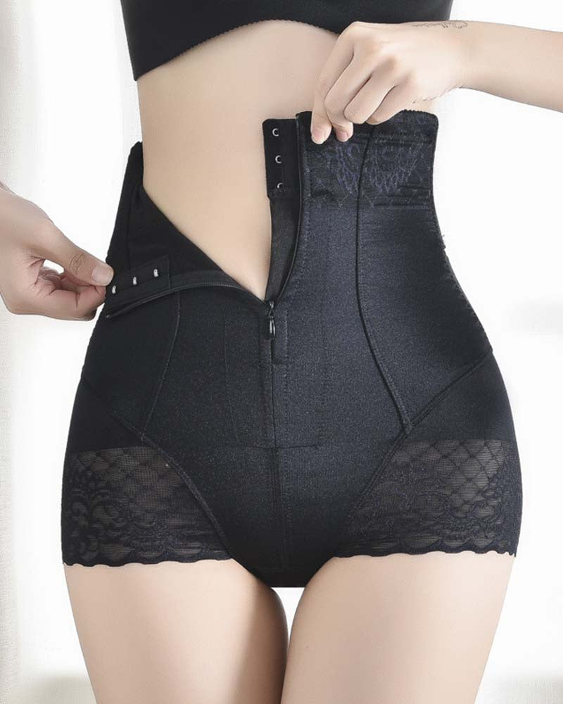 Pantalones con cremallera de cintura alta y levantamiento de cadera
