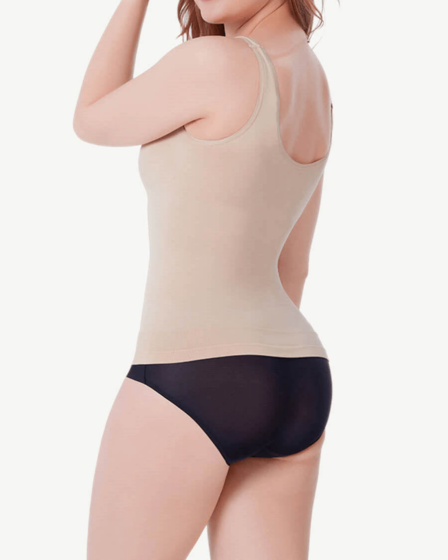 Top sin mangas moldeador desnudo con control de barriga adelgazante diario