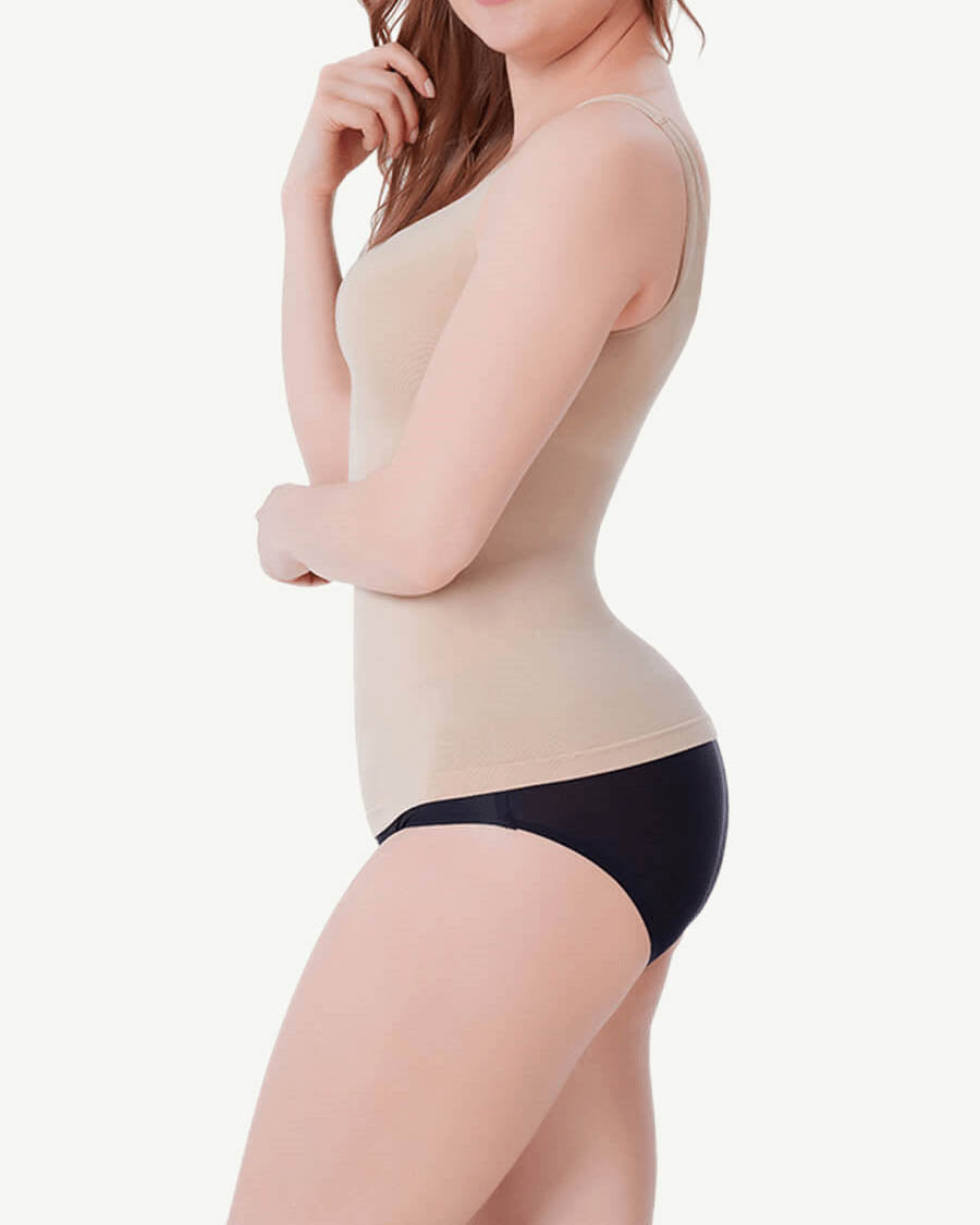 Top sin mangas moldeador desnudo con control de barriga adelgazante diario