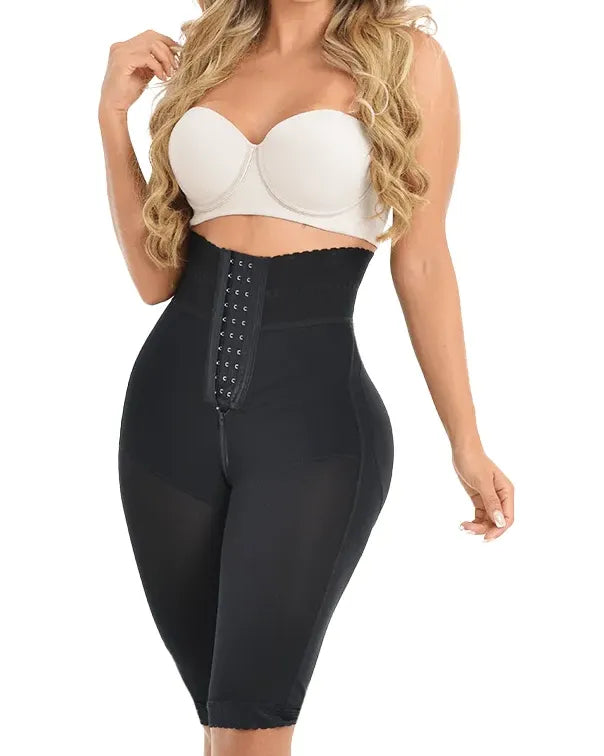 Fajas colombianas fajas de compresión busto abierto control de abdomen con cremallera