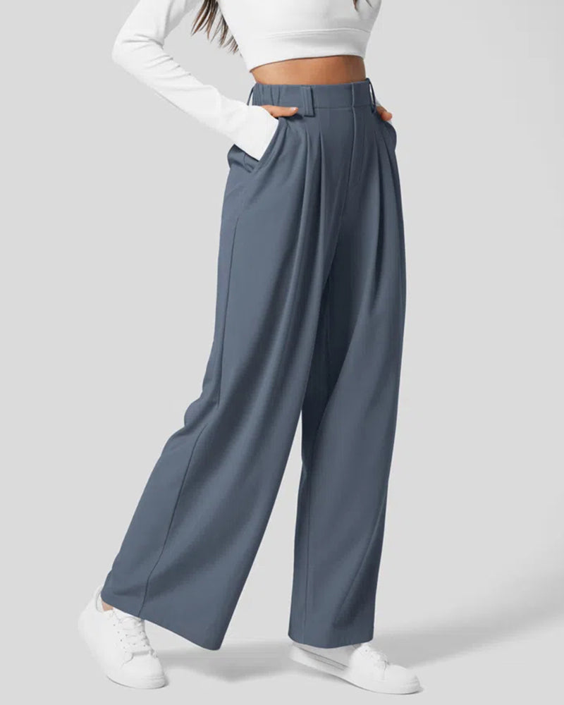 Pantalones de traje casual tipo gofre