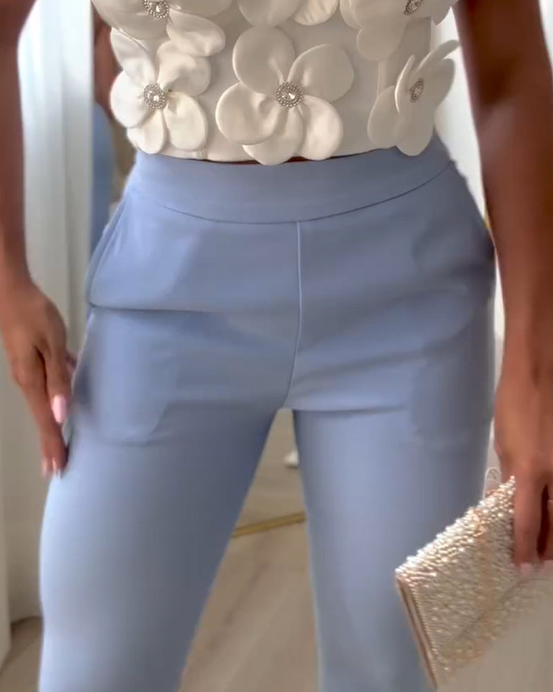 Pantalones pitillo acampanados (Pre-venta)
