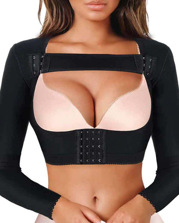 Women Upper Arm Shaper Post Surgical Compression Sleeves Slimmer Tops Posture Corrector Vest Shapewear