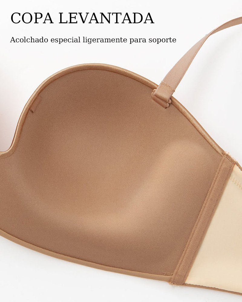 Sujetador push up multiposición sin tirantes y sin aros