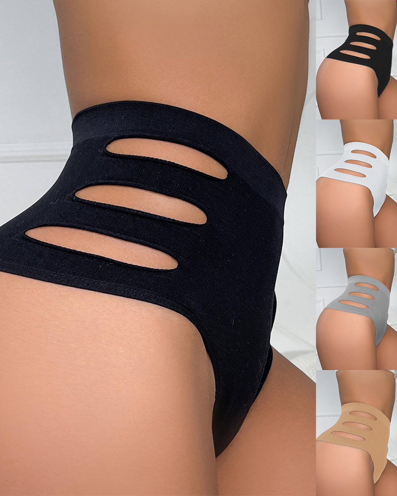 Pack de 4 tangas de talle alto que levantan los glúteos y controlan la barriga