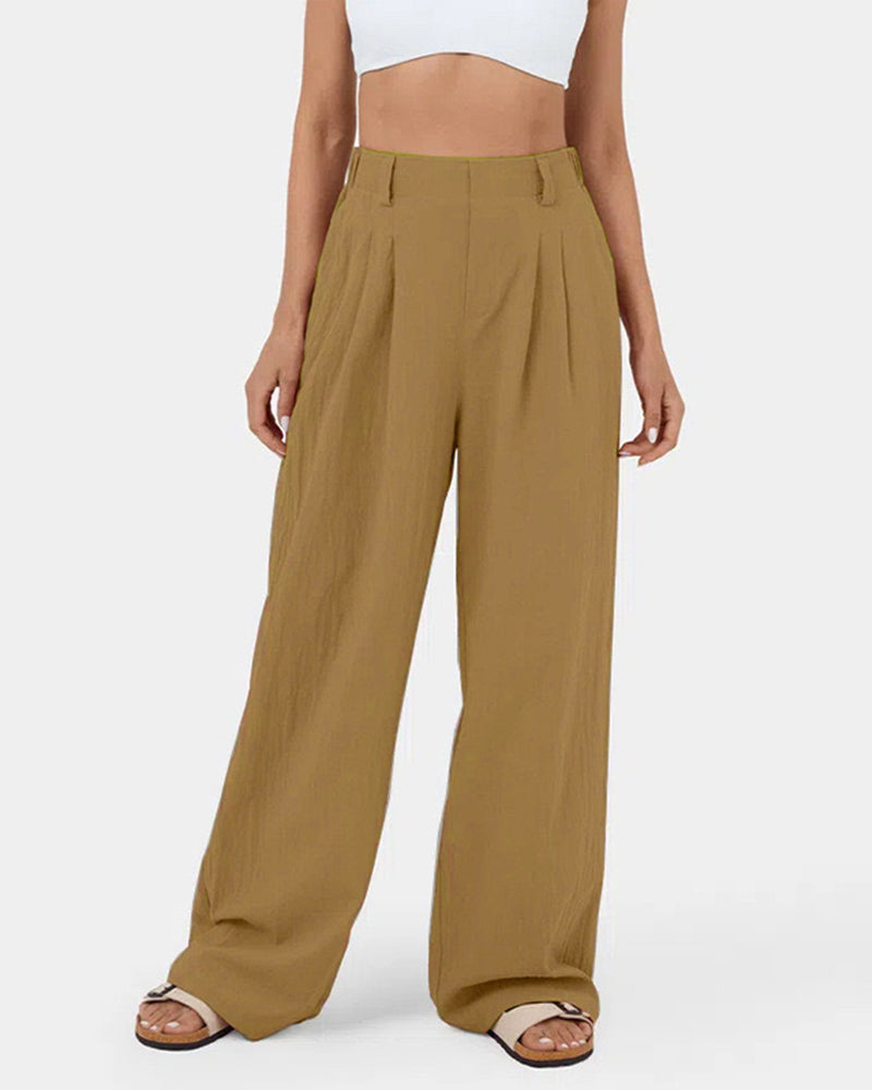 Pantalones de traje casual tipo gofre