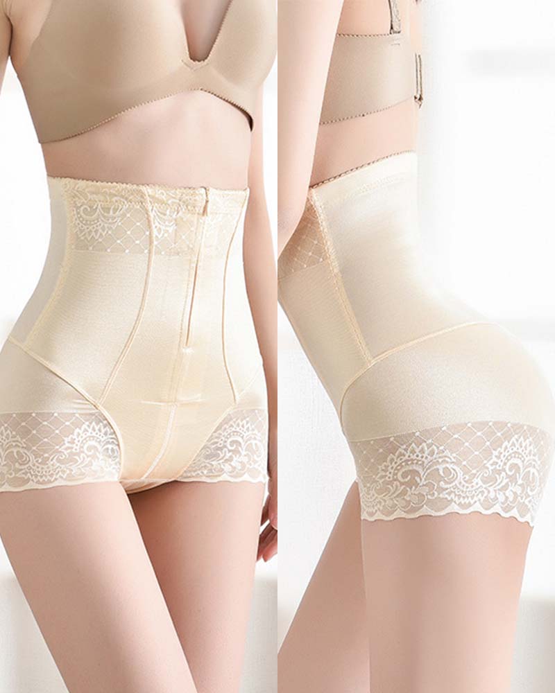 Pantalones con cremallera de cintura alta y levantamiento de cadera
