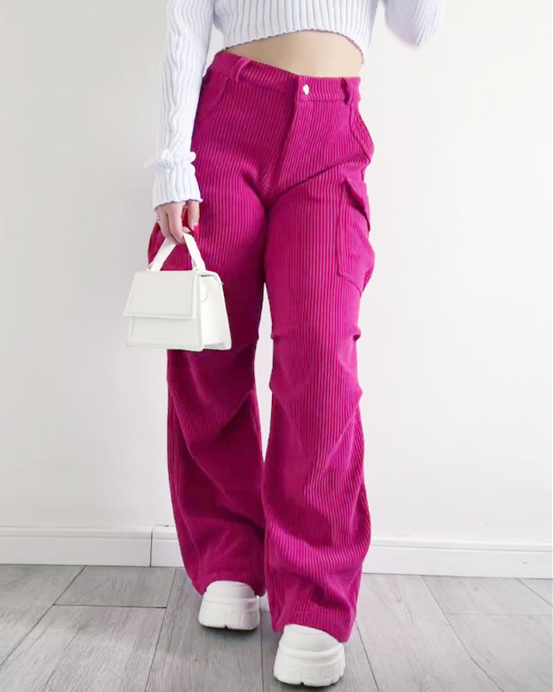 Pantalones cargo de pana