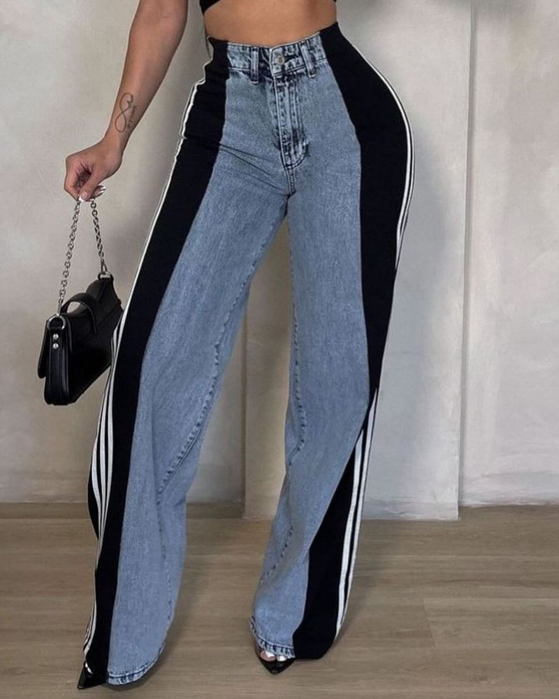 Franja Lateral Pantalon Con Raya Lateral Pantalon Rayas Pantalones