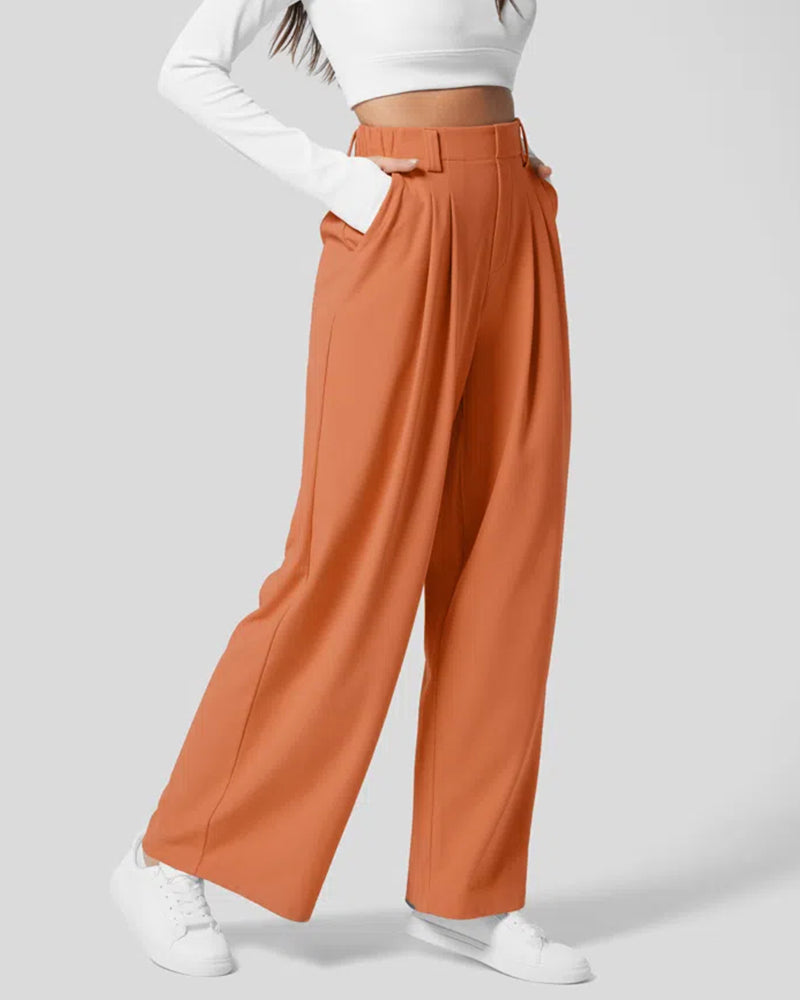 Pantalones de traje casual tipo gofre