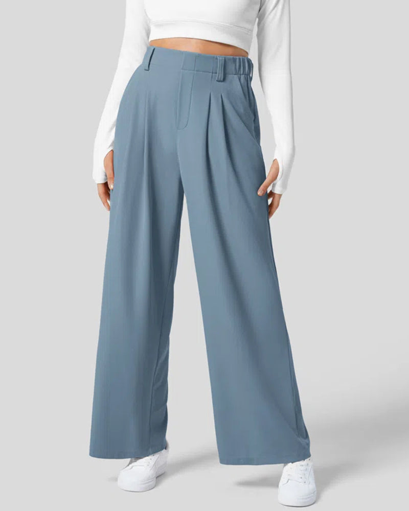 Pantalones de traje casual tipo gofre