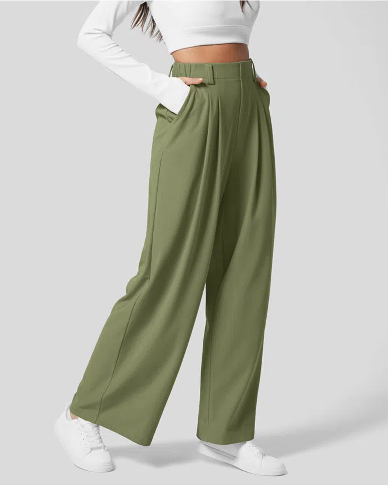 Pantalones de traje casual tipo gofre