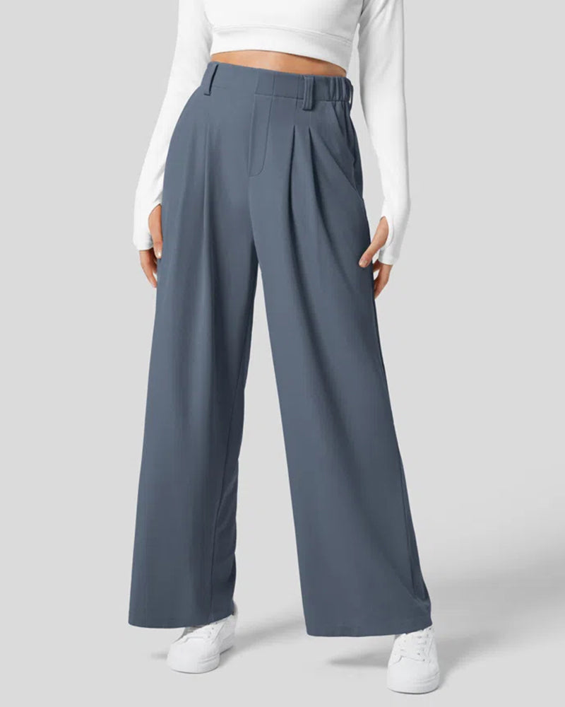 Pantalones de traje casual tipo gofre