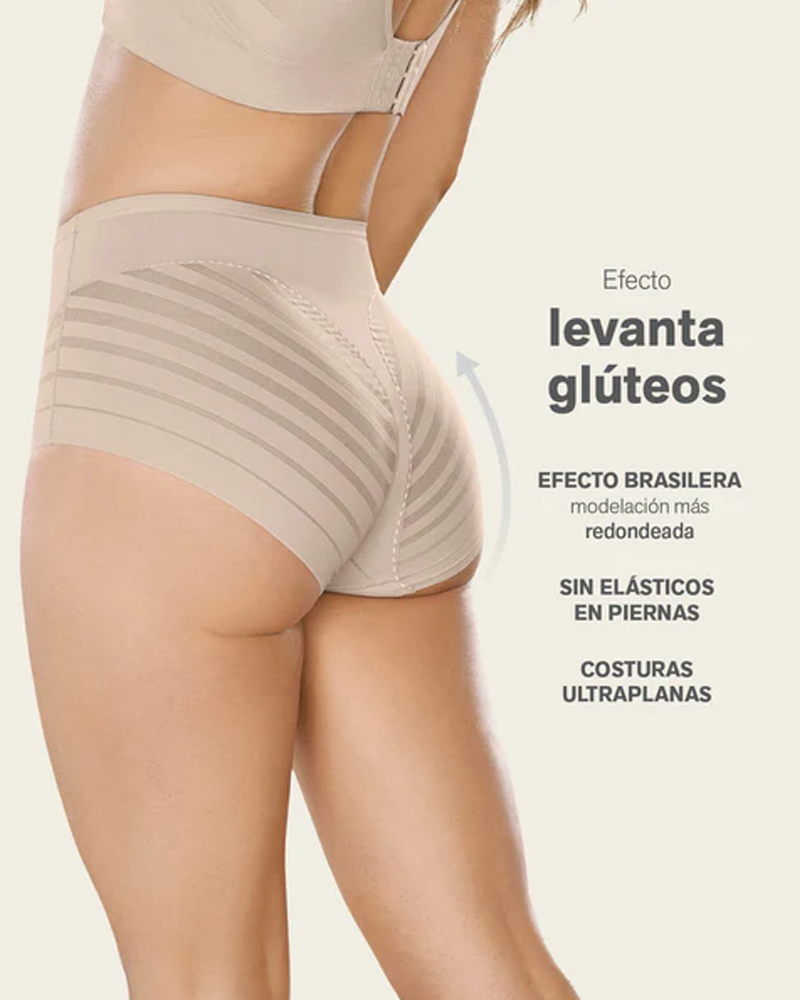 Bragas de rayas de malla transparente con realce de cintura y cadera con corsé