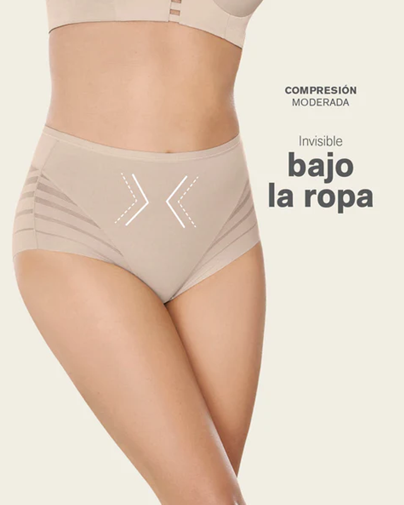 Bragas de rayas de malla transparente con realce de cintura y cadera con corsé
