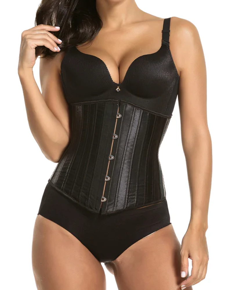 24 faja corset acero satinado