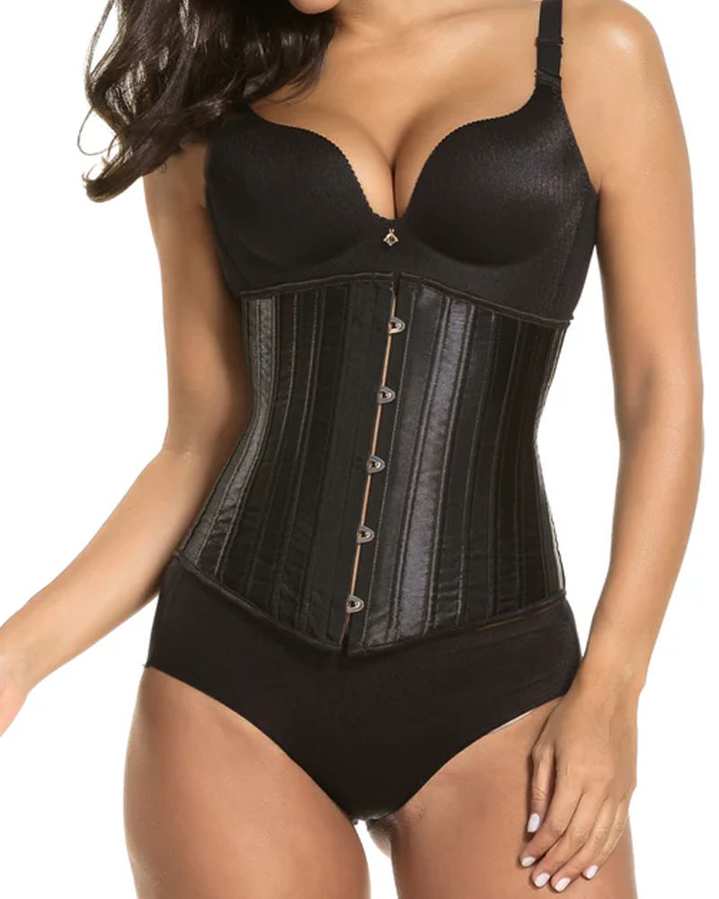 24 faja corset acero satinado