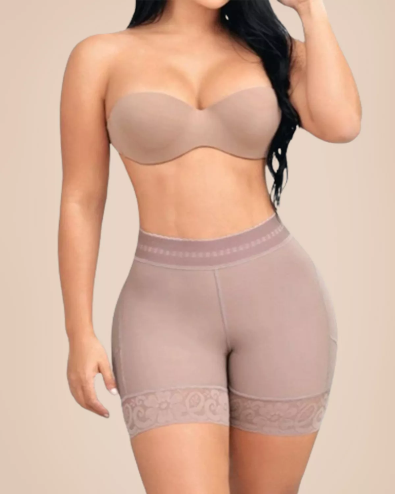 Pantalones cortos moldeadores de cintura alta de compresión más delgados para levantar glúteos