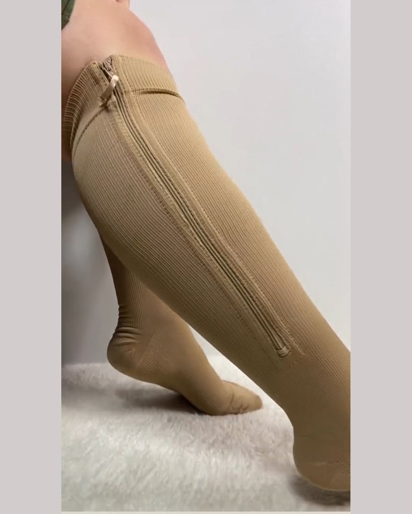 Nuevos calcetines elásticos con cremallera de compresión