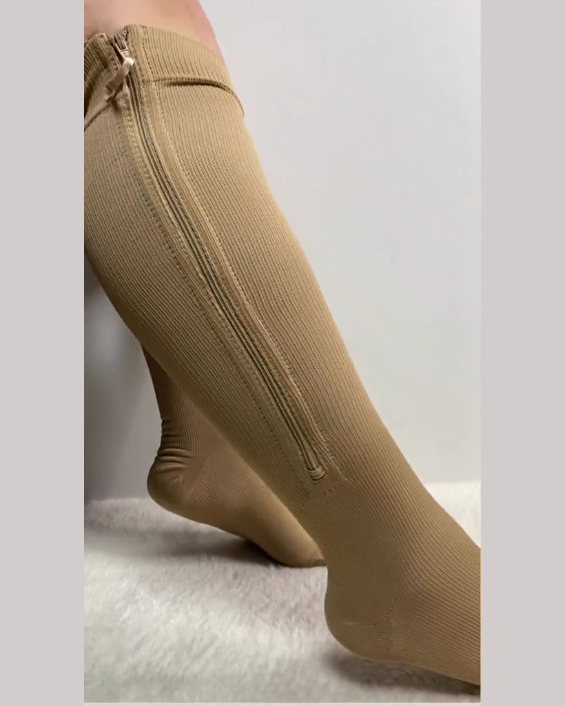 Nuevos calcetines elásticos con cremallera de compresión