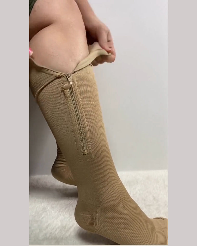 Nuevos calcetines elásticos con cremallera de compresión