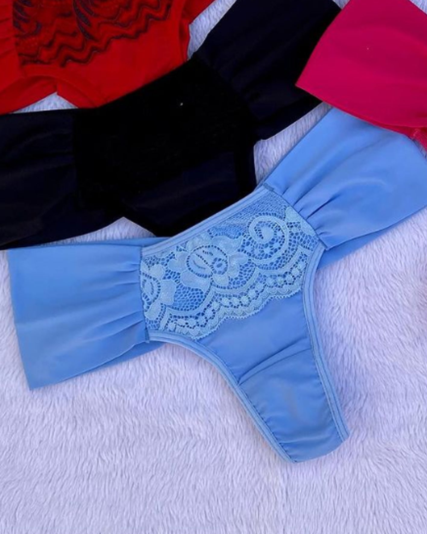 Ropa interior de encaje de color sólido (preventa)