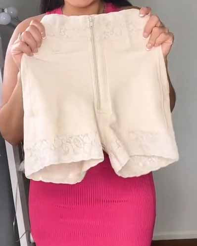Shorts levantadores de glúteos con cremallera