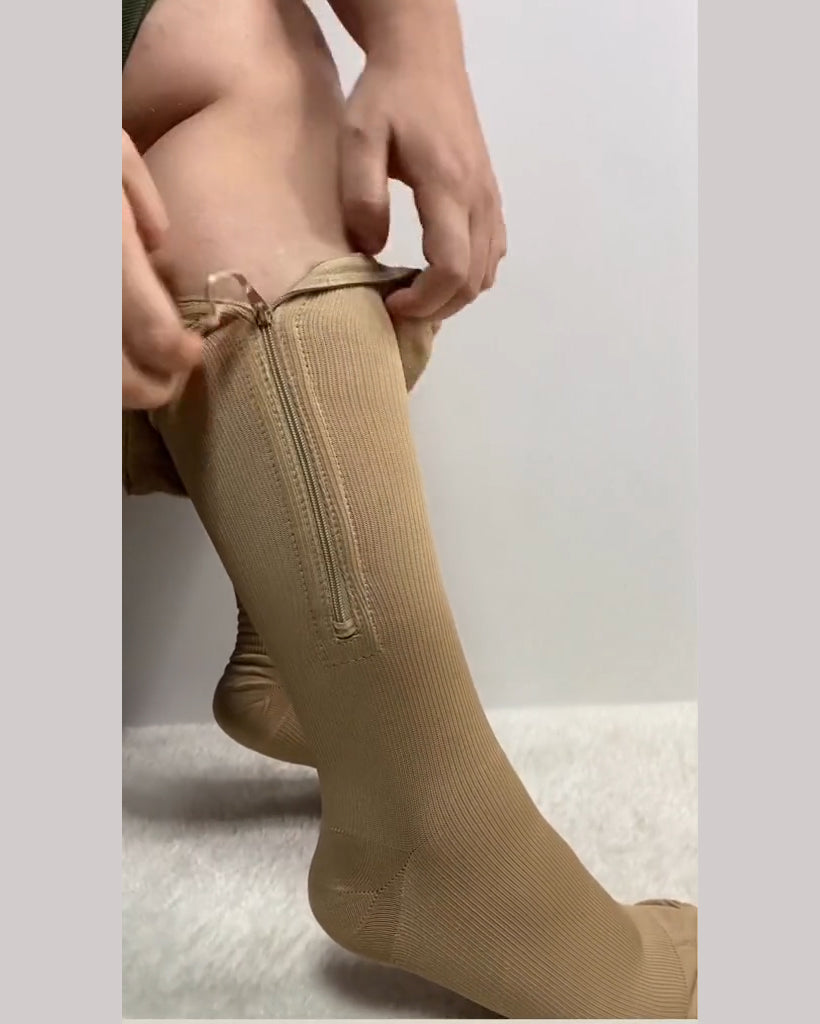 Nuevos calcetines elásticos con cremallera de compresión