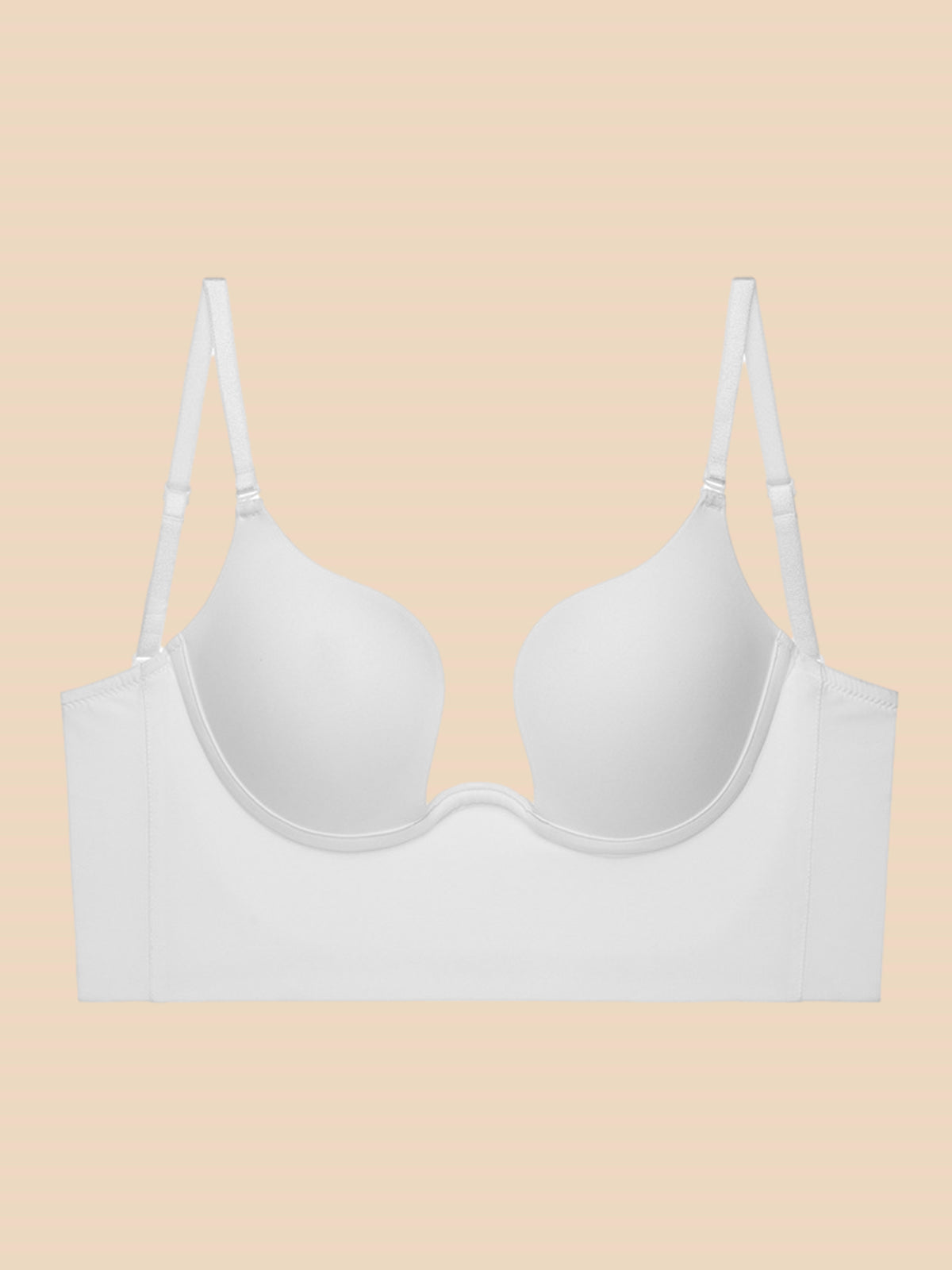 Liftup low back plunge bra sujetador con relleno ligero que realza el escote ropa interior