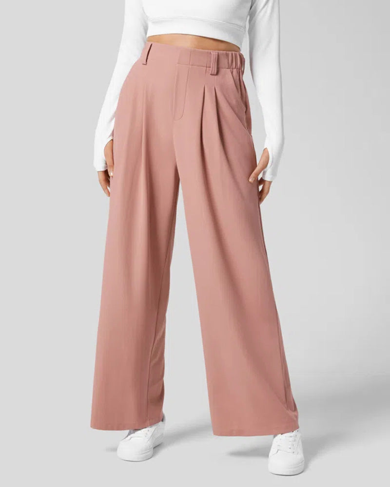 Pantalones de traje casual tipo gofre