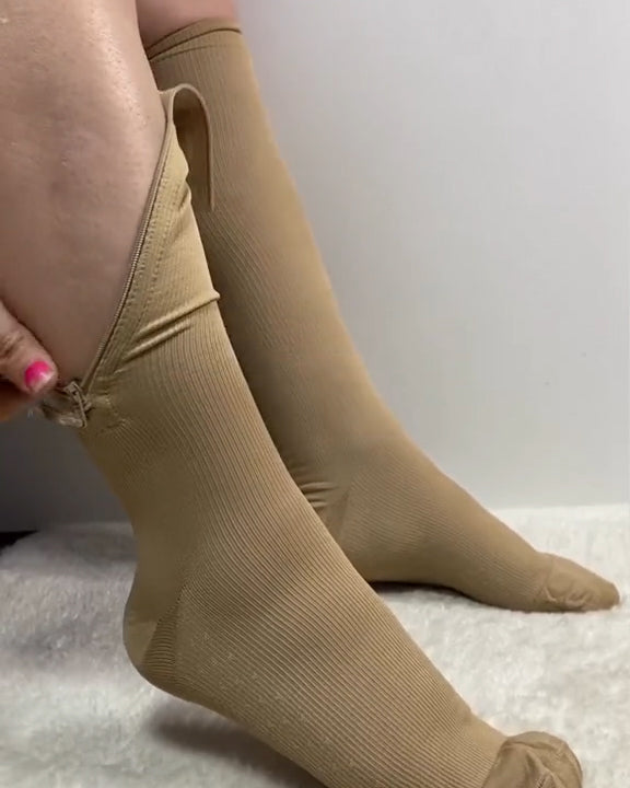 Nuevos calcetines elásticos con cremallera de compresión