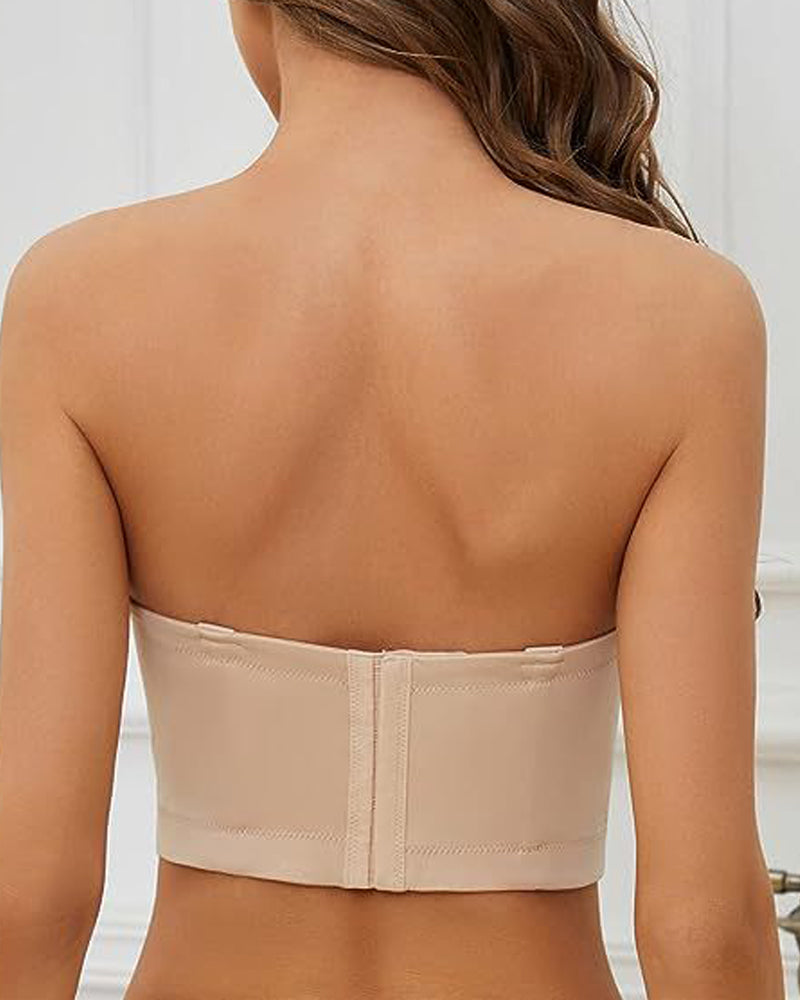 Sujetador bandeau con espalda baja y espalda descubierta