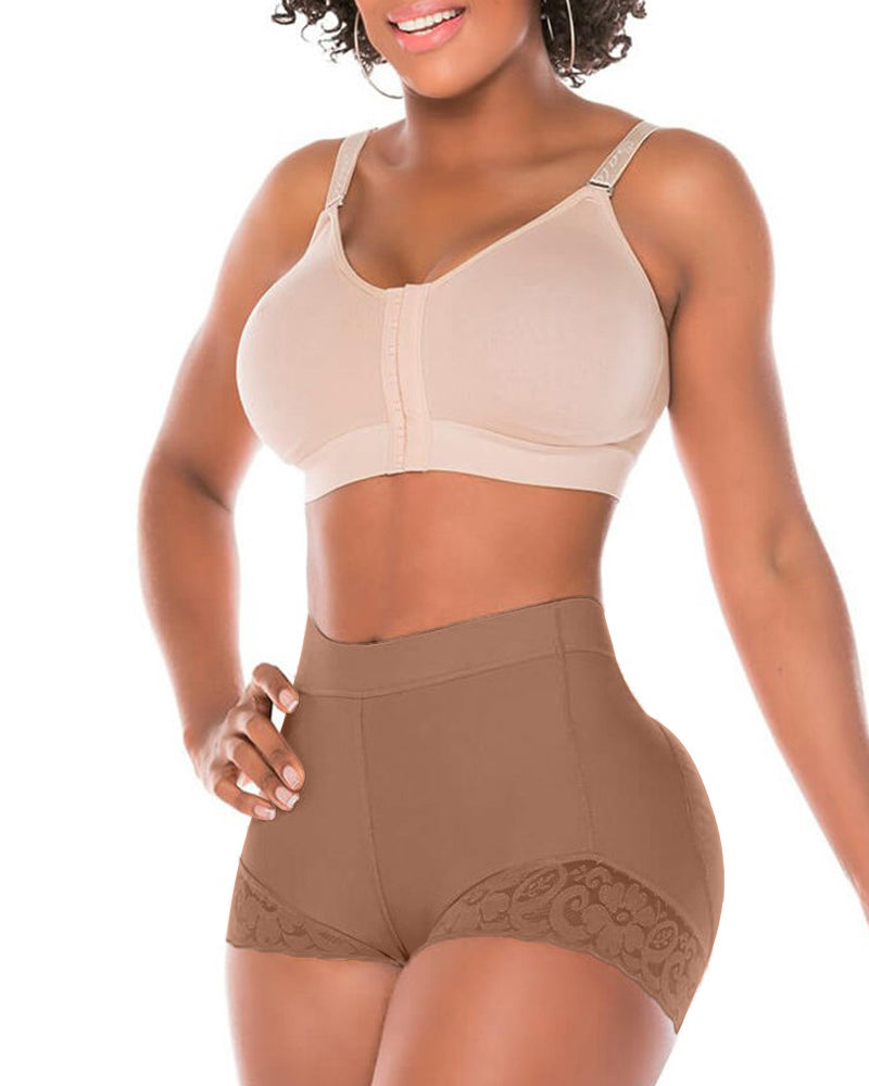Fajas moldeadoras de cintura alta para mujer con control de barriga y encaje