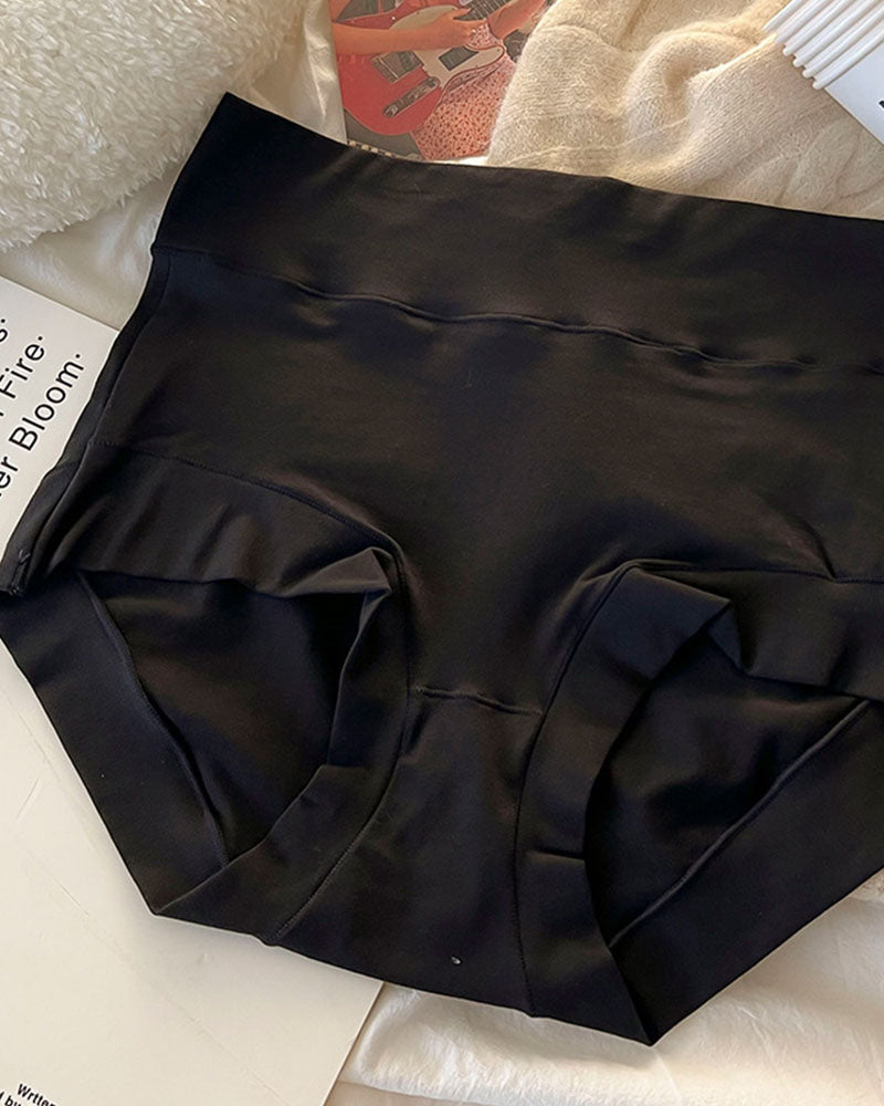 Ropa interior larga de algodón básico con cintura alta y levantamiento de vientre