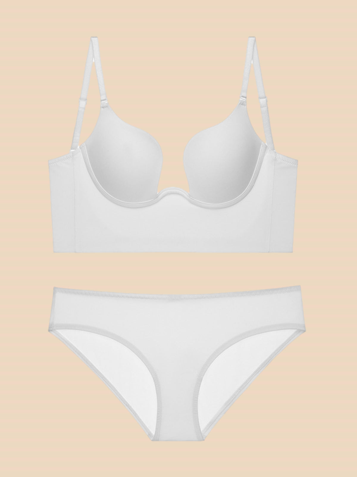 Liftup low back plunge bra sujetador con relleno ligero que realza el escote ropa interior