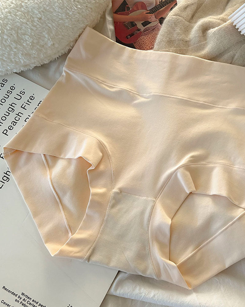 Ropa interior larga de algodón básico con cintura alta y levantamiento de vientre