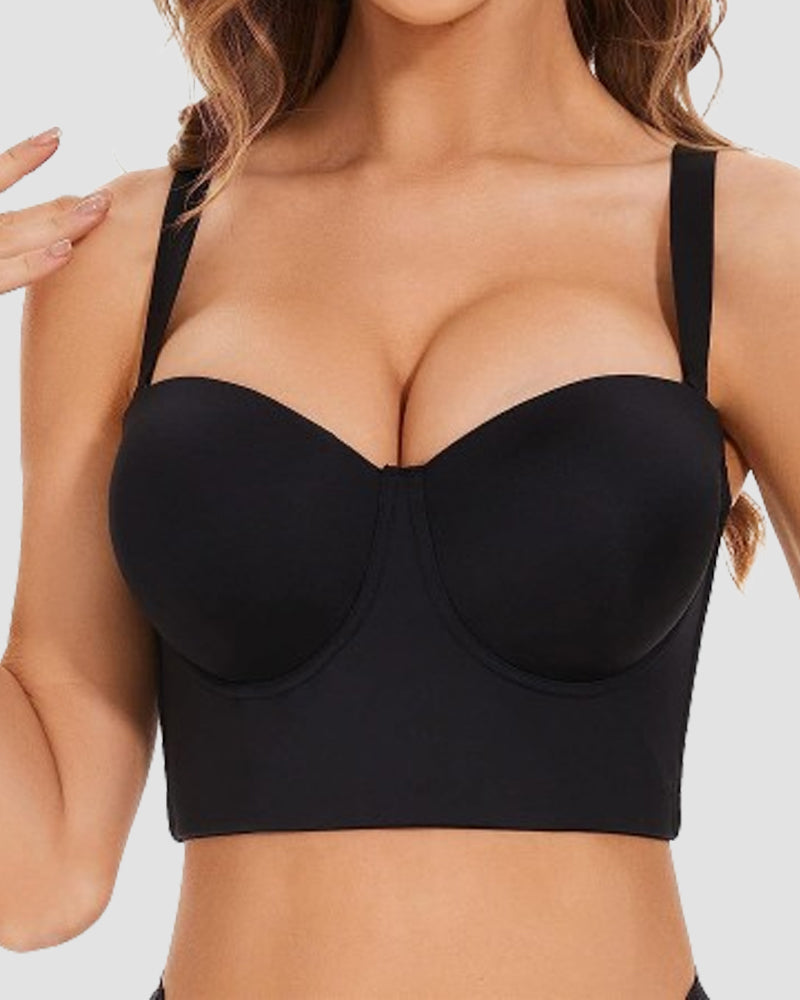 Sujetador bandeau con espalda baja y espalda descubierta