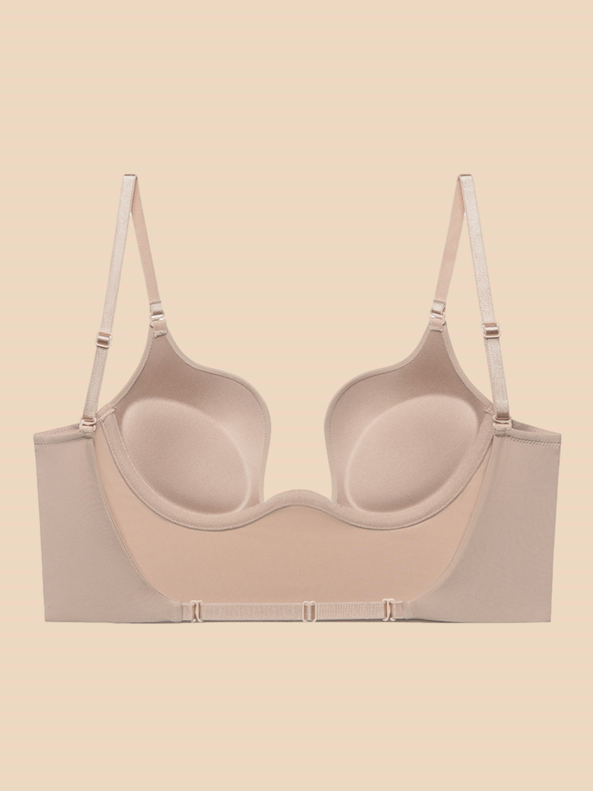 Liftup low back plunge bra sujetador con relleno ligero que realza el escote ropa interior