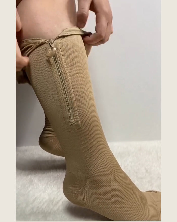 Nuevos calcetines elásticos con cremallera de compresión