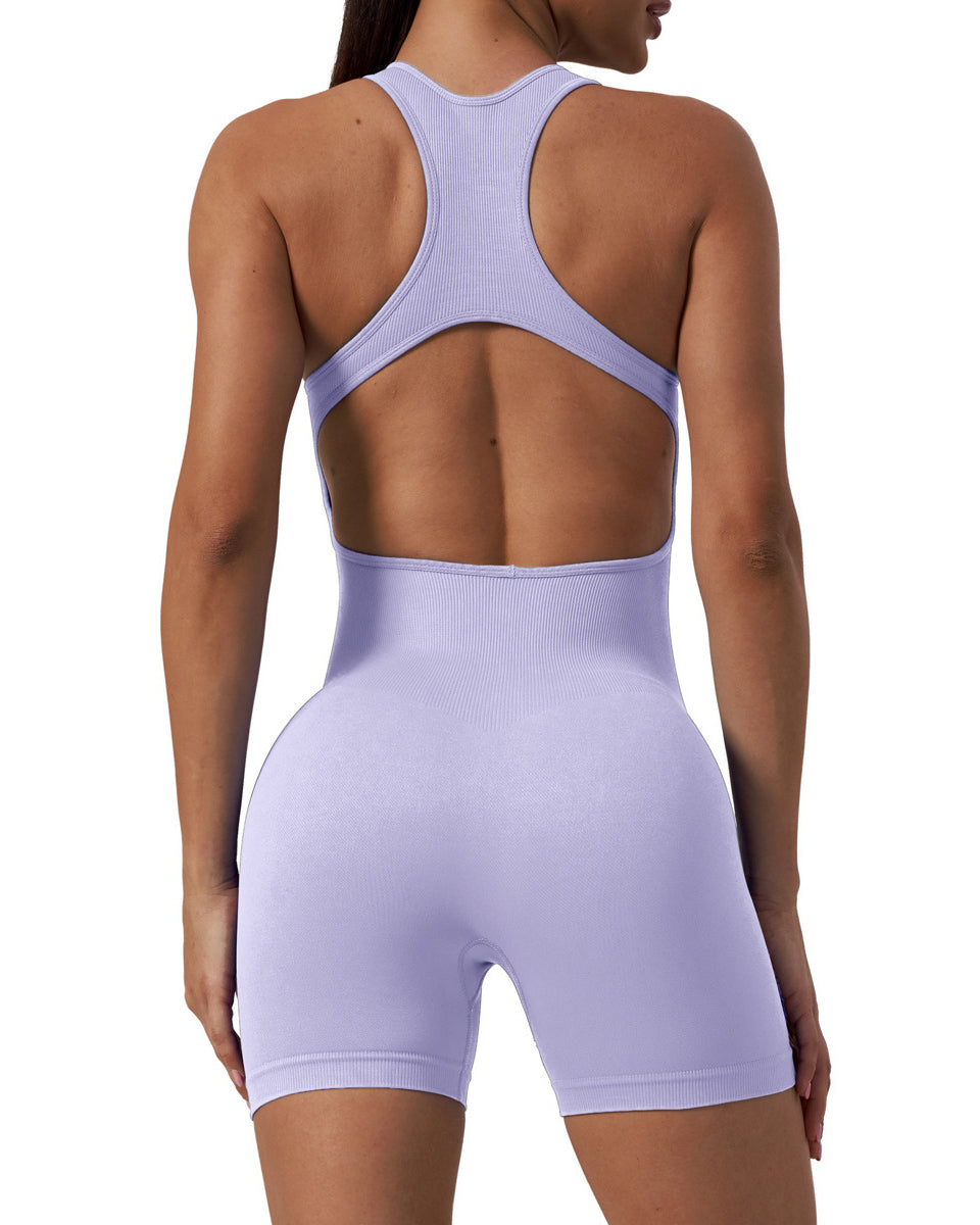 Mono sin costuras de una pieza para yoga, ajustado, elástico, para levantamiento de cadera